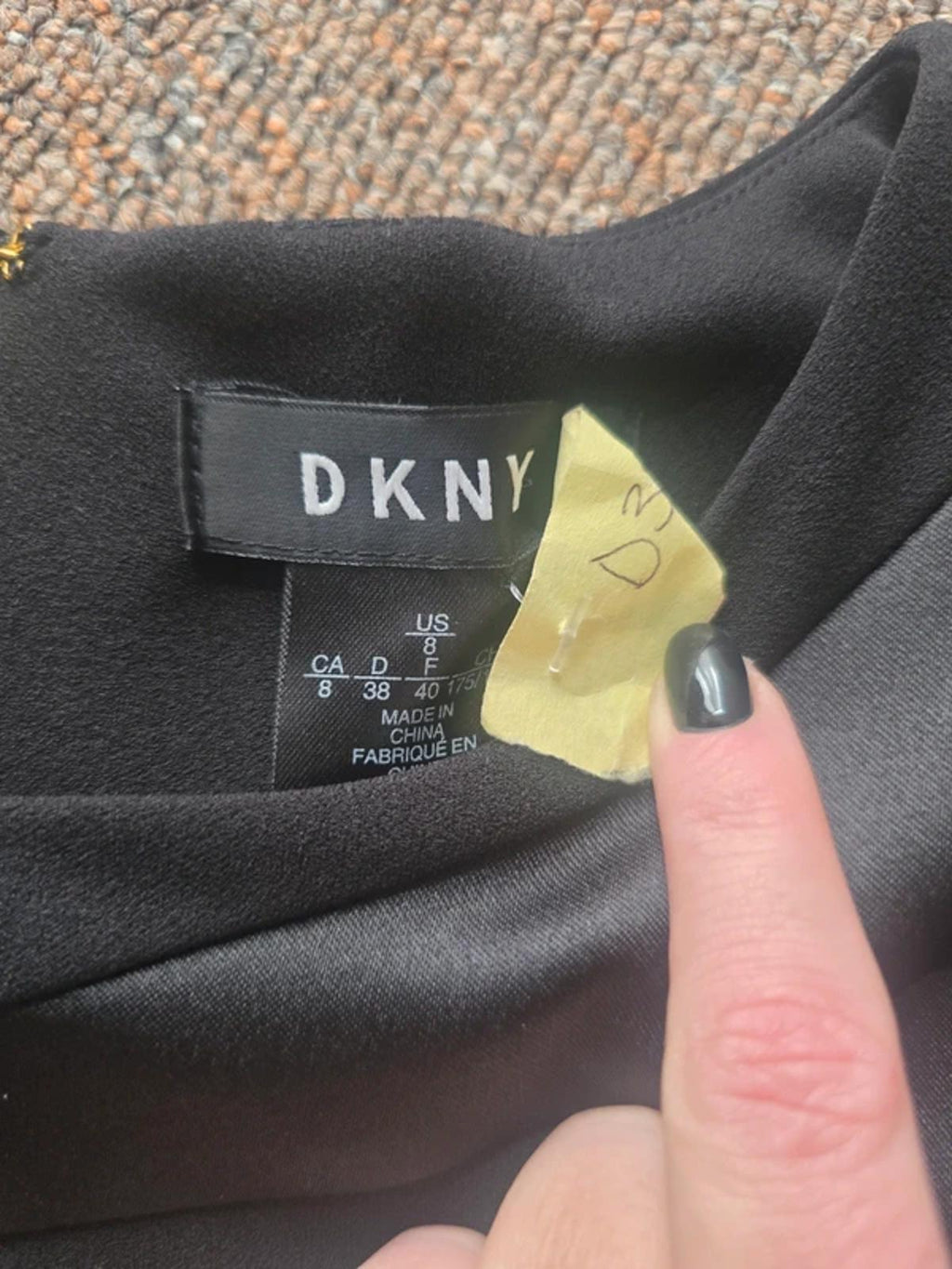 DKNY Black Sleeveless dress, size 12, designer dress, slimming dress, flattering