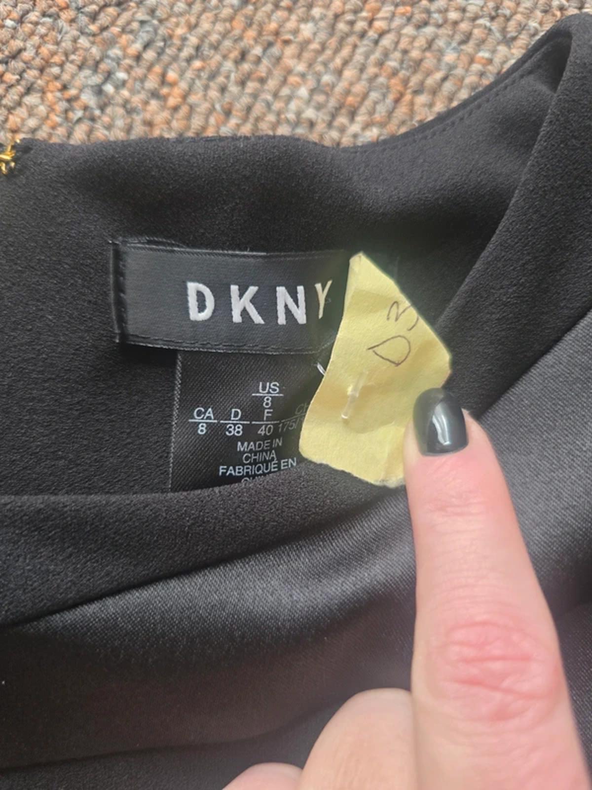 DKNY Black Sleeveless dress, size 12, designer dress, slimming dress, flattering