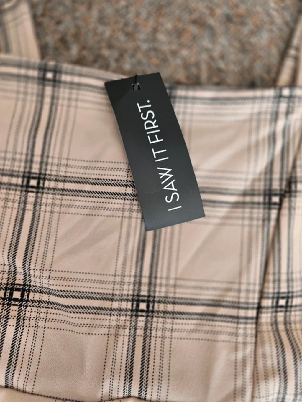 I Saw It First Beige Checked Pinafore Dress, size 10, BNWT, workwear, summer
