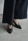 BALLY Aline 55 Black Leather Pumps, Size 8, Pristine Uppers,  Heel Repair Needed