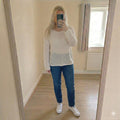 Yours White Crochet Knit Long Sleeve Top UK 22-24, plus size