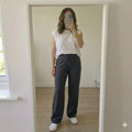 Charcoal Grey Tall L Wide Leg Lounge Trousers, relaxed fit, loungewear, y2k