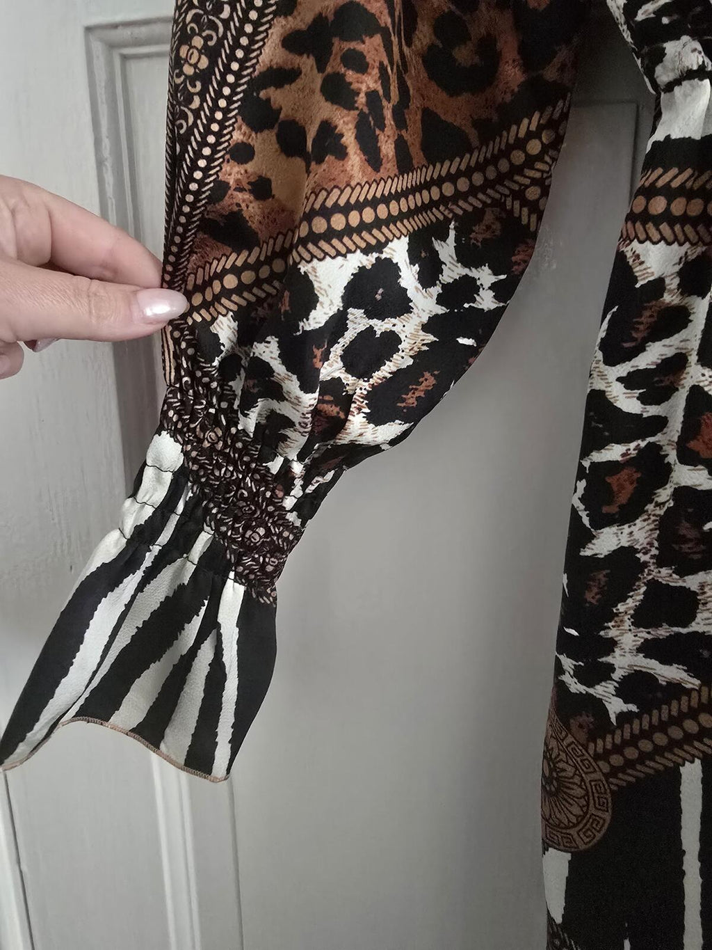 AX Paris Animal Print Long Sleeve Mini Dress, size 10, BNWT, rrp £30