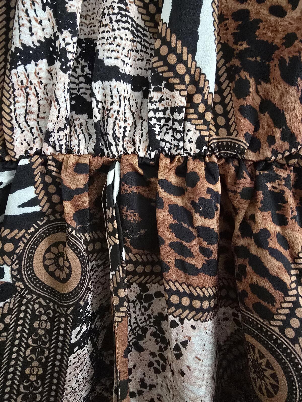 AX Paris Animal Print Long Sleeve Mini Dress, size 10, BNWT, rrp £30