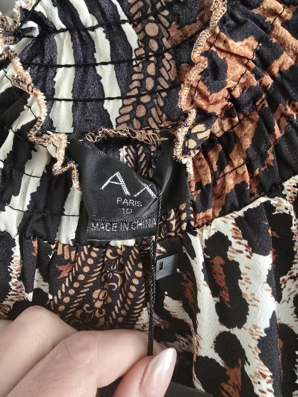 AX Paris Animal Print Long Sleeve Mini Dress, size 10, BNWT, rrp £30