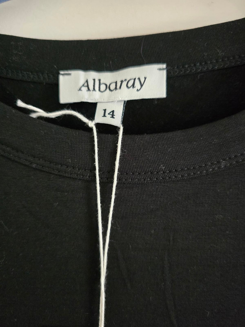 Albaray Black Short Jersey Dress, BNWT, Size 14,  rrp £69, Sustainable Tencel