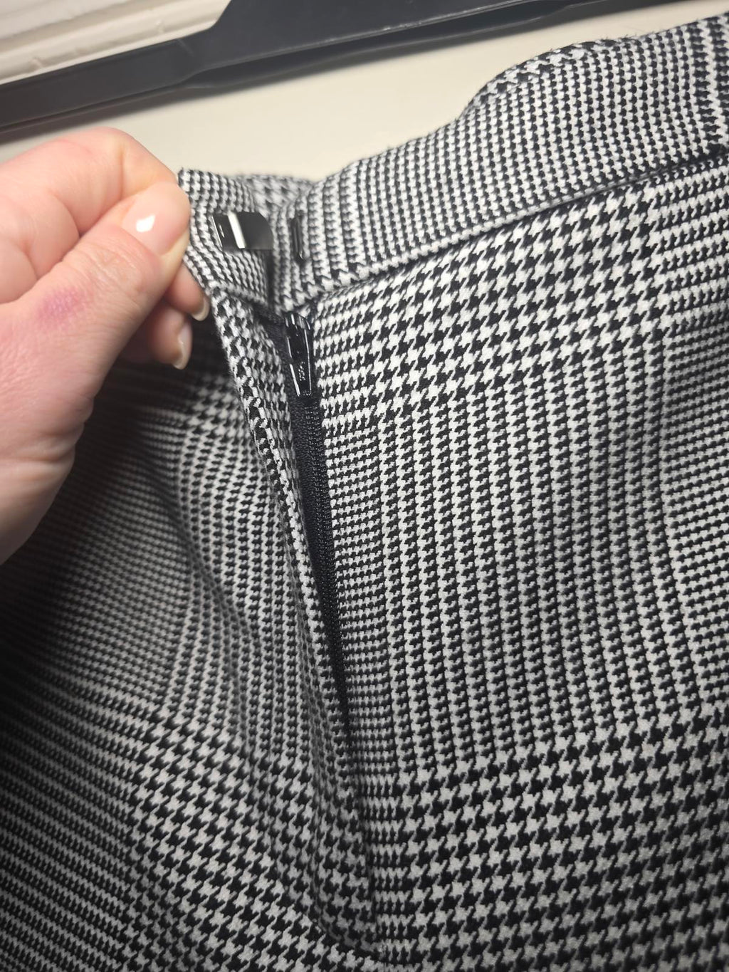Whistles Houndstooth Check Wide Leg Cropped Trousers, Size 14, Monochrome