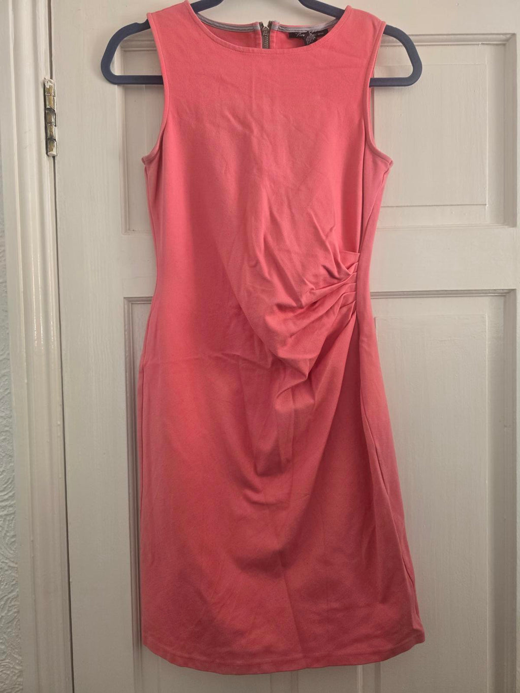 Kenneth Cole New York Pink Sleeveless Dress with Back Zipper, Designer, UK 8
