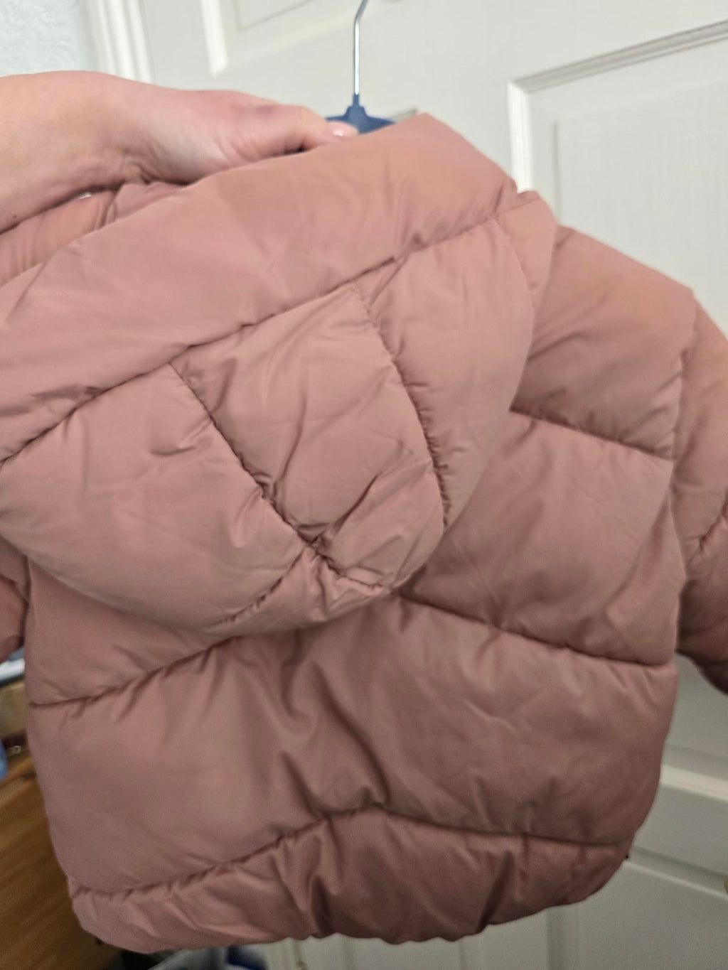 Zara Kids Pink Puffer Jacket with Hood, Age 7, Water resistant, hood