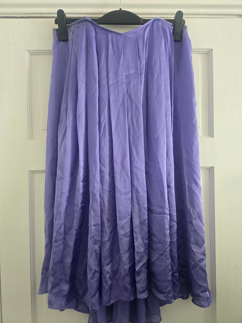 Ted Baker Purple Silk Pleated Strapless Dress Size 3, 100% silk, style XEST
