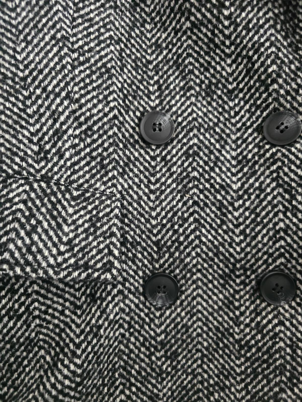 Thought Women's Wool Blend Herringbone Coat Size UK 14, tailored, sustainable