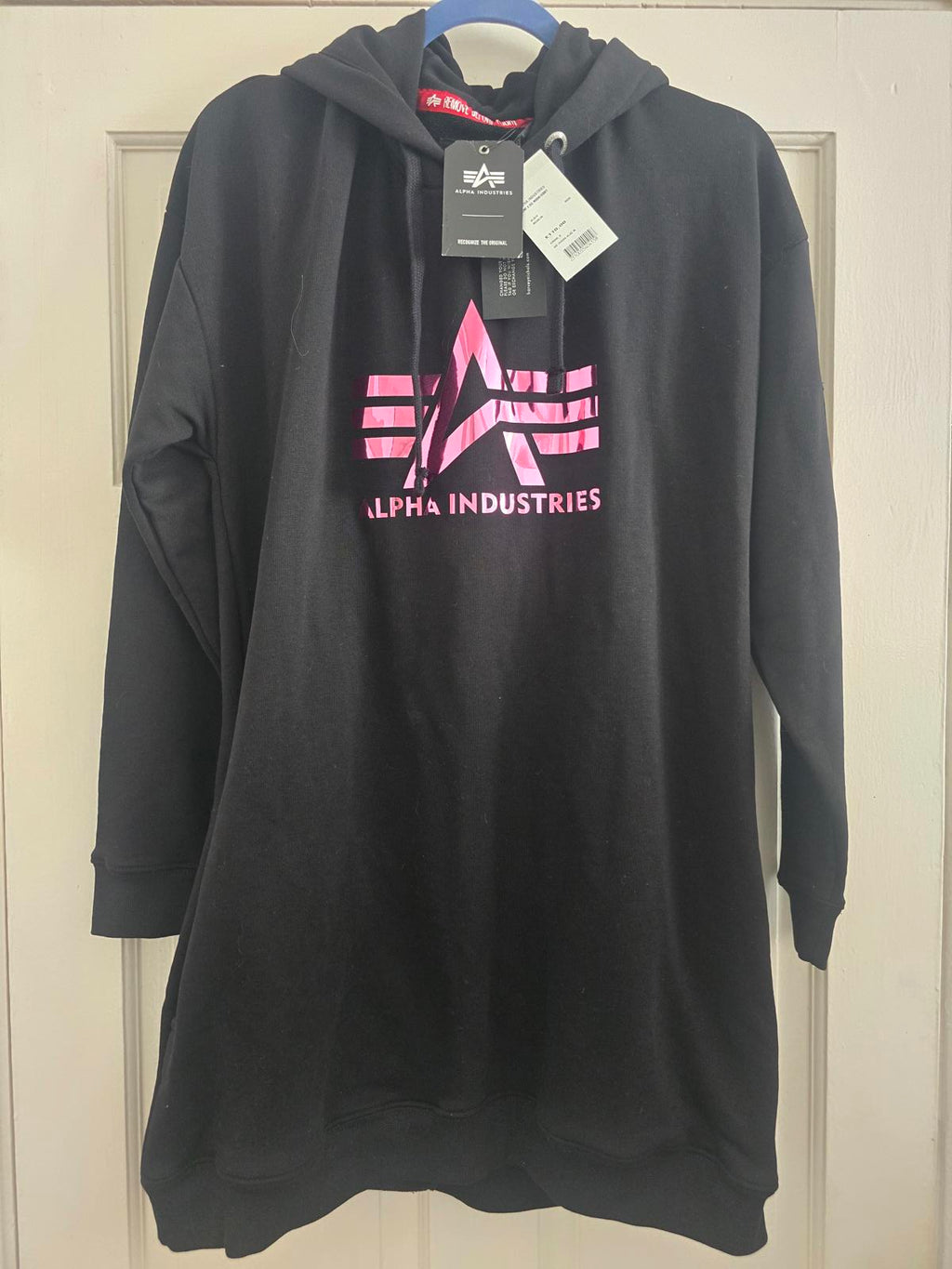 Alpha Industries "Big A" Hoodie,  Holographic Logo, Designer Size M rrp £110