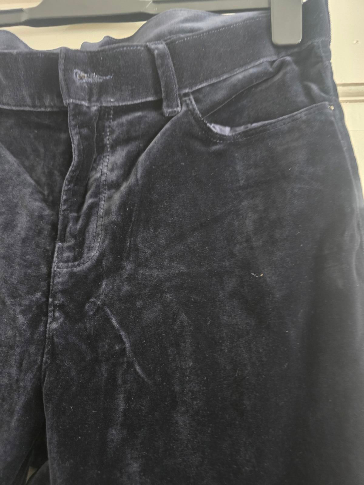 Emporio Armani Dark Navy Velvet 5-Pocket Jeans, size 31, luxury, designer denim