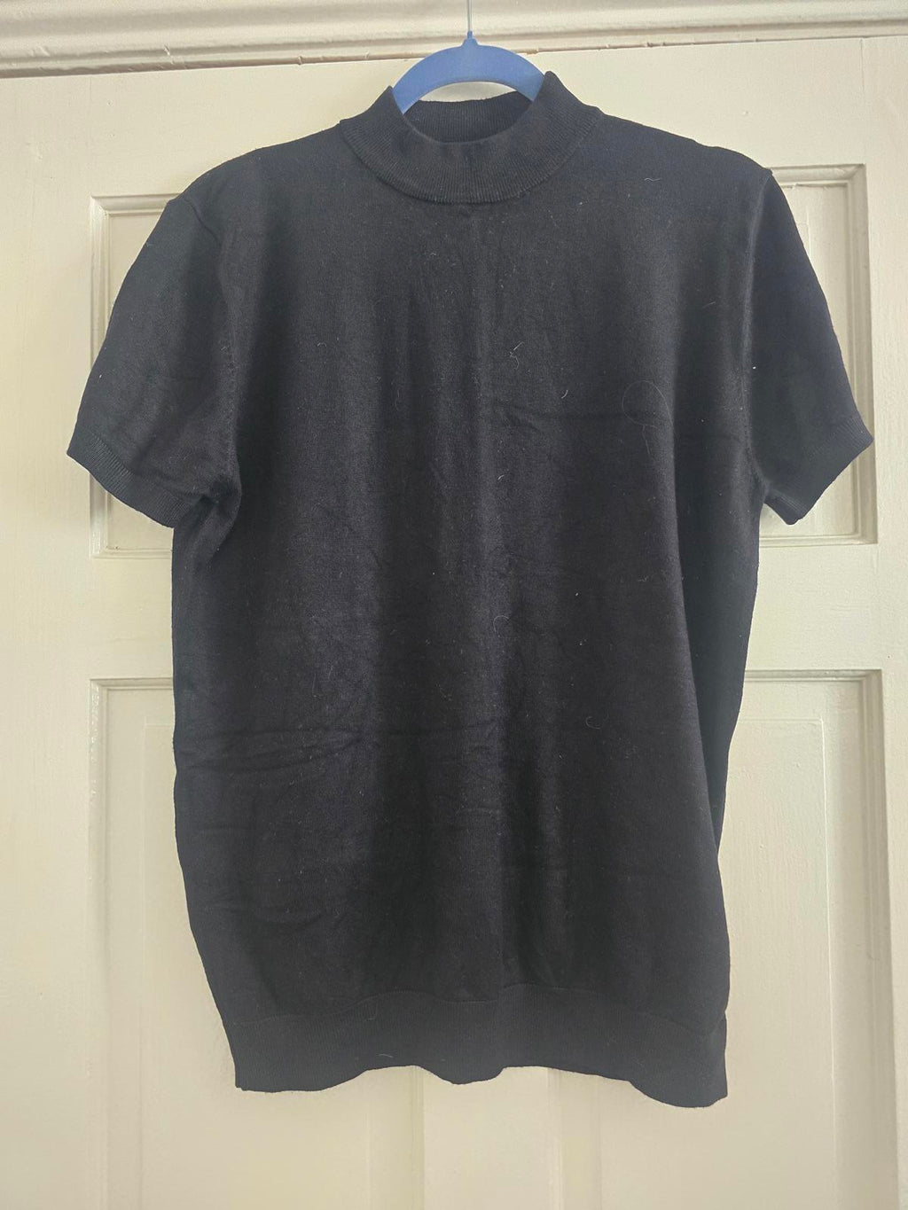 Zara Black High Neck Short Sleeve Knit Jumper, capsule, workwear, blogger L