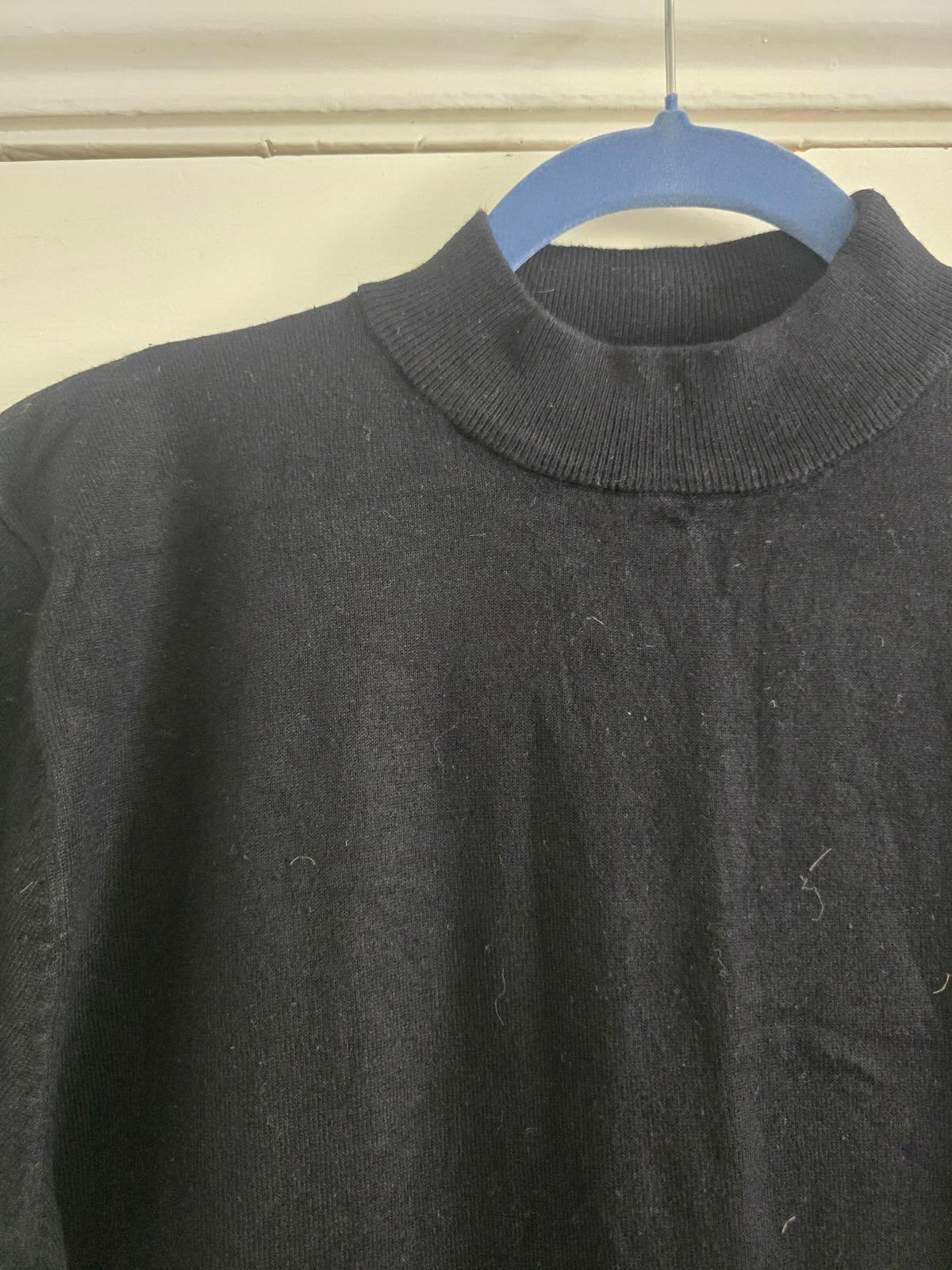Zara Black High Neck Short Sleeve Knit Jumper, capsule, workwear, blogger L