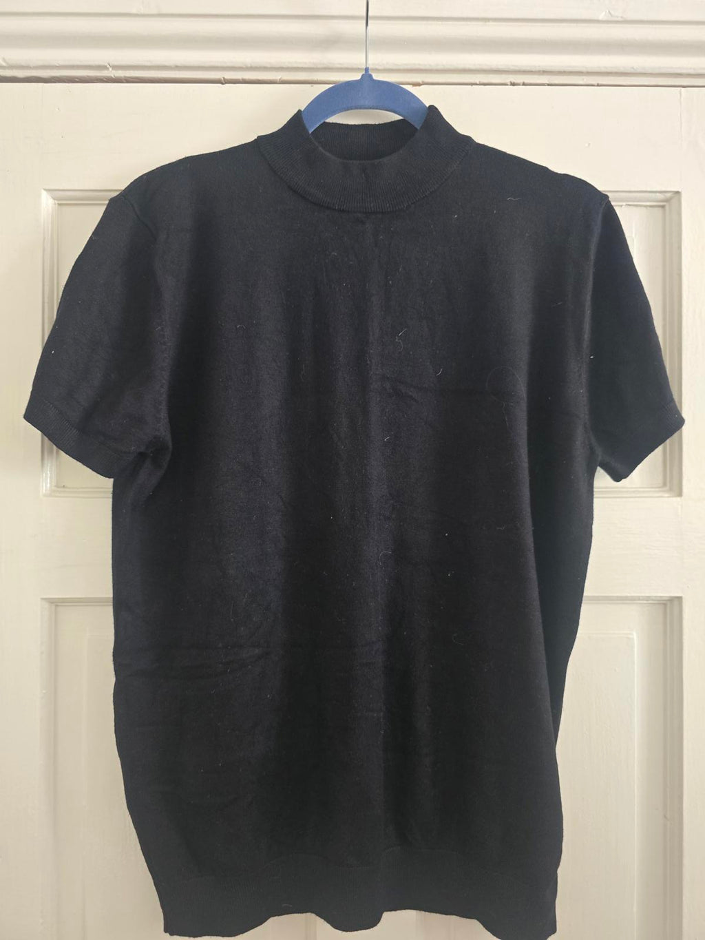 Zara Black High Neck Short Sleeve Knit Jumper, capsule, workwear, blogger L
