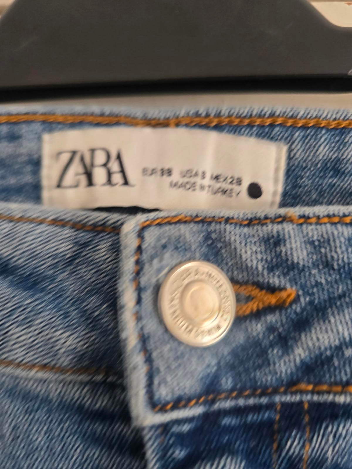 Zara The HW Slim Full Length Light Blue Denim Jeans, size 10