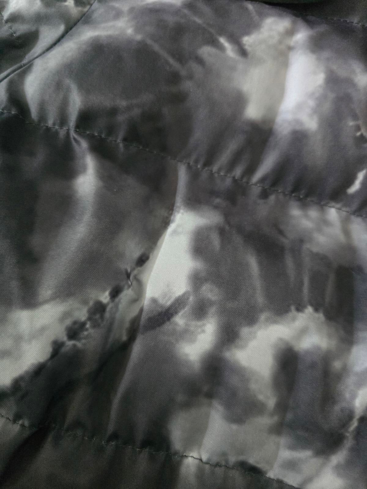 A.M. London Women's Puffer Jacket with Hood, Size 14, tie dye print, streetwear