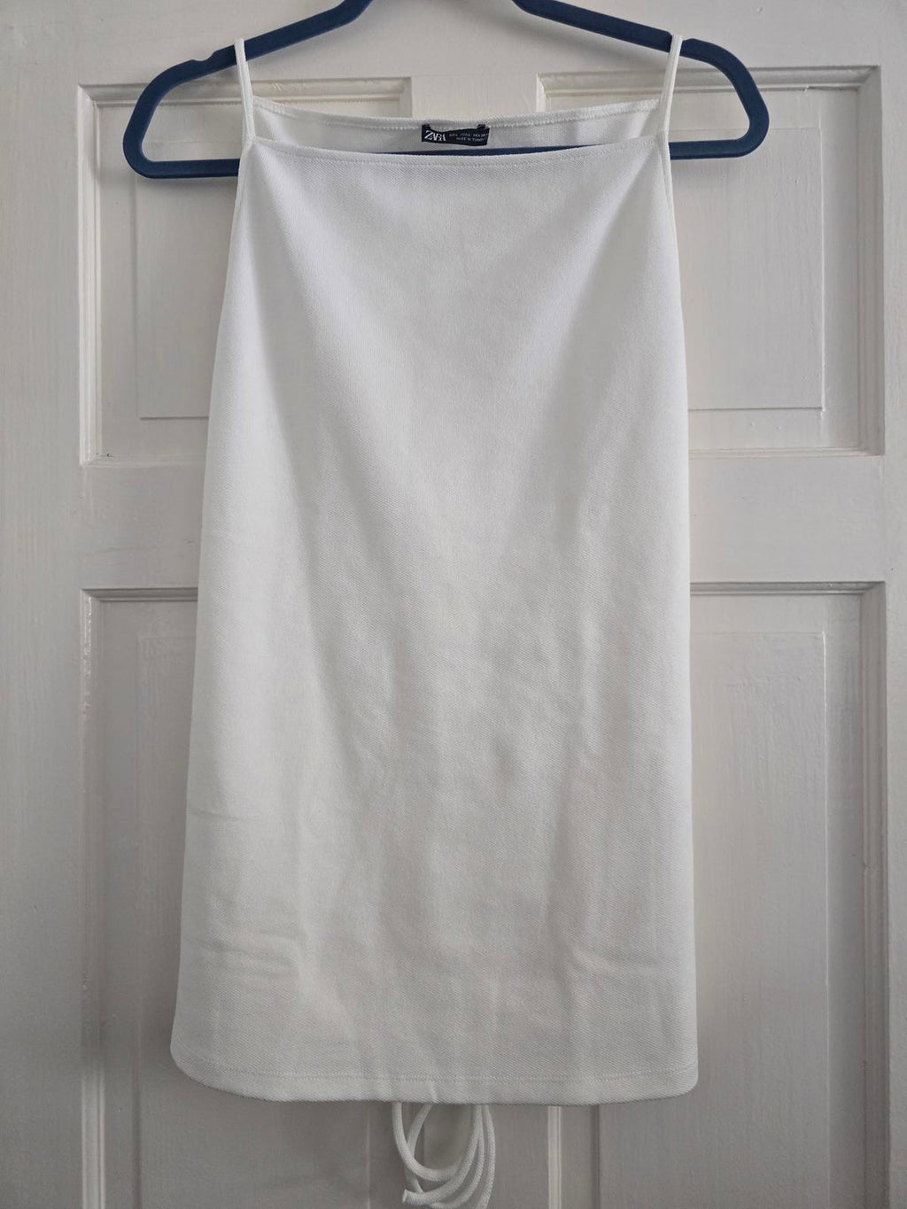 Zara Blogger Favourite White Tie-Waist Tunic Top, size L, sold out