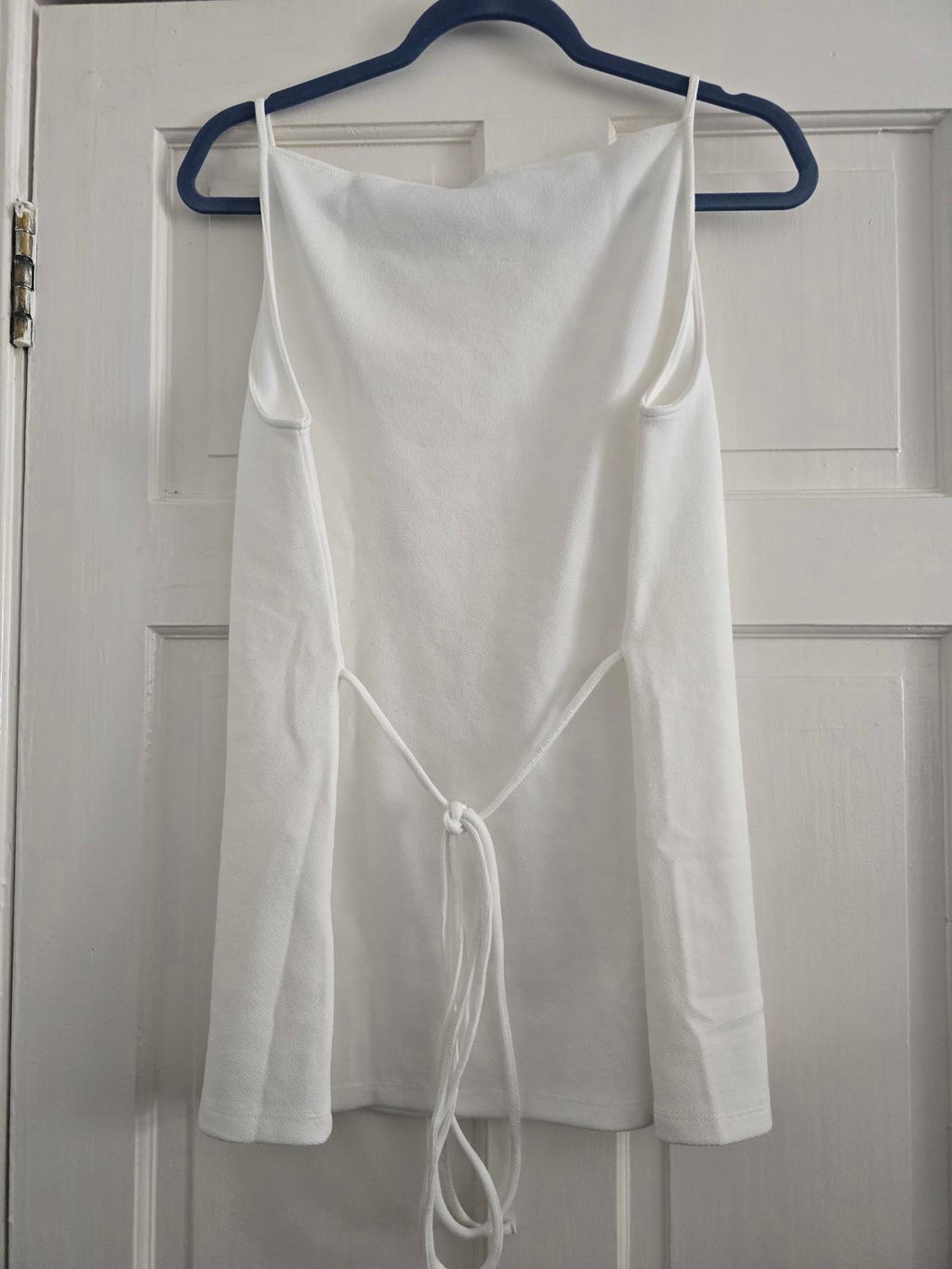 Zara Blogger Favourite White Tie-Waist Tunic Top, size L, sold out