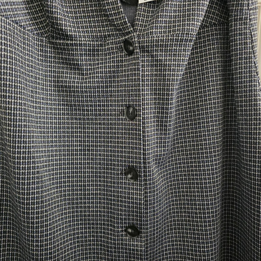 George Checked Button-Front Pinafore Dress UK Size 22, BNWT, checked, workwear