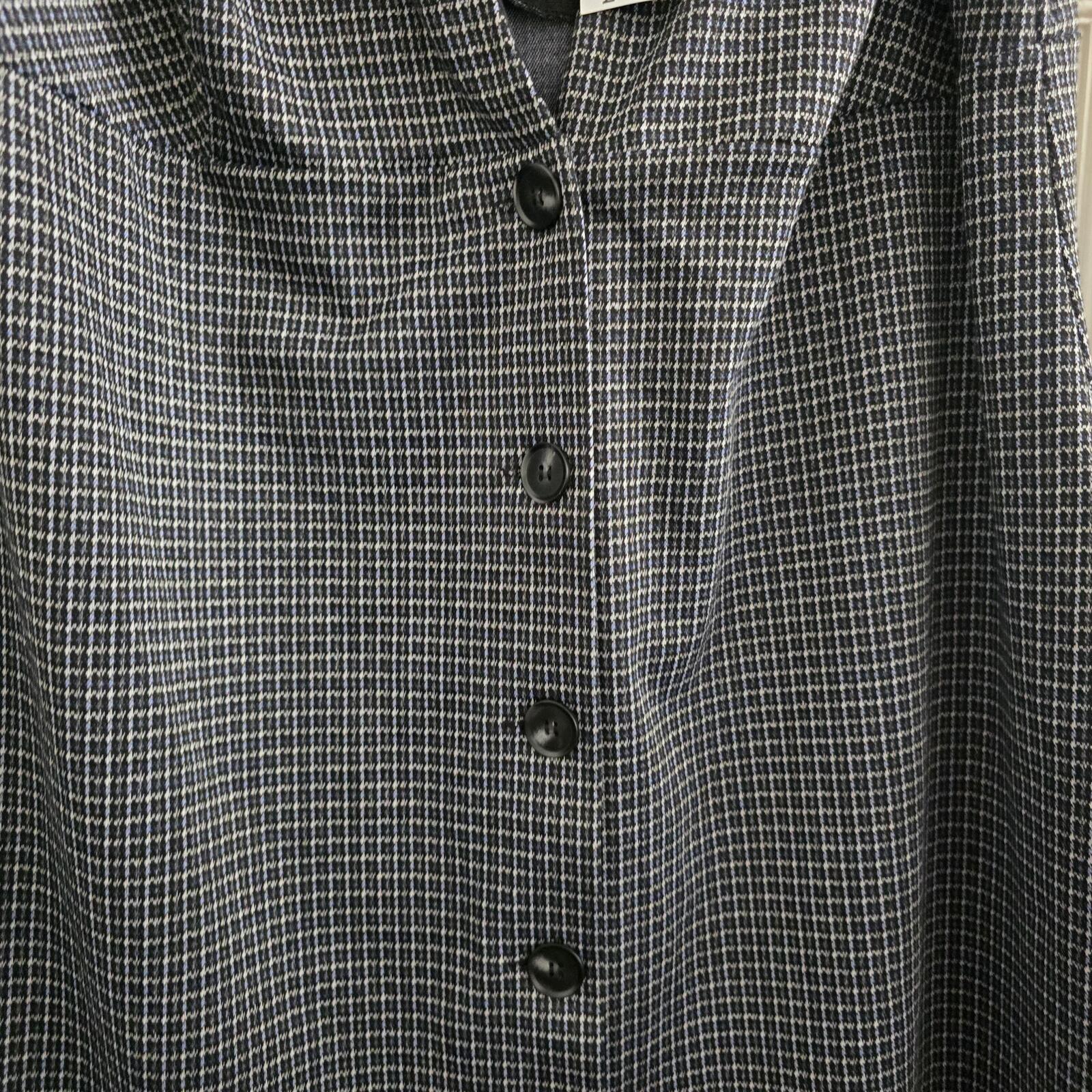 George Checked Button-Front Pinafore Dress UK Size 22, BNWT, checked, workwear
