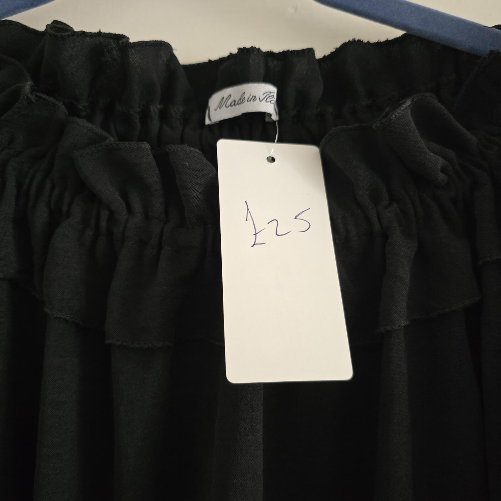 Italy Moda Black Ruffled Sleeve, Off-Shoulder Bardot Top, BNWT, Size L