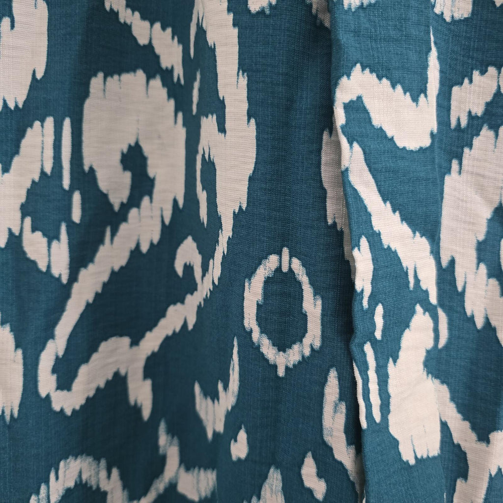 Blue and White Patterned Lightweight Wide Leg Trousers Size L, BNWT, Summer