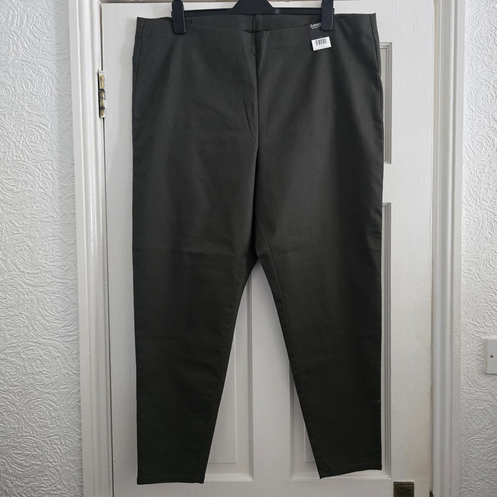 George Olive Green Skinny Treggings Trousers, Elasticated waist, BNWT, size 24