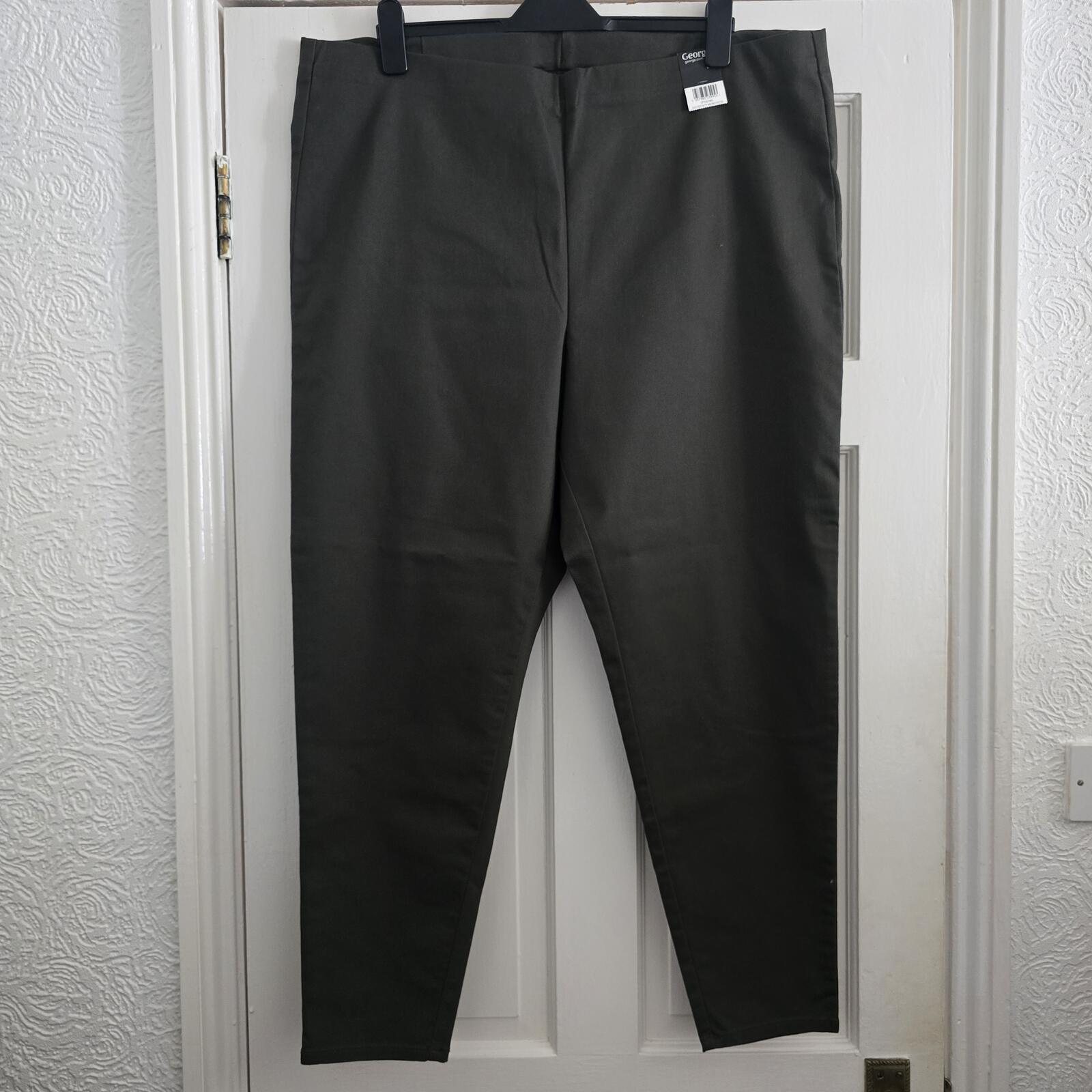 George Olive Green Skinny Treggings Trousers, Elasticated waist, BNWT, size 24