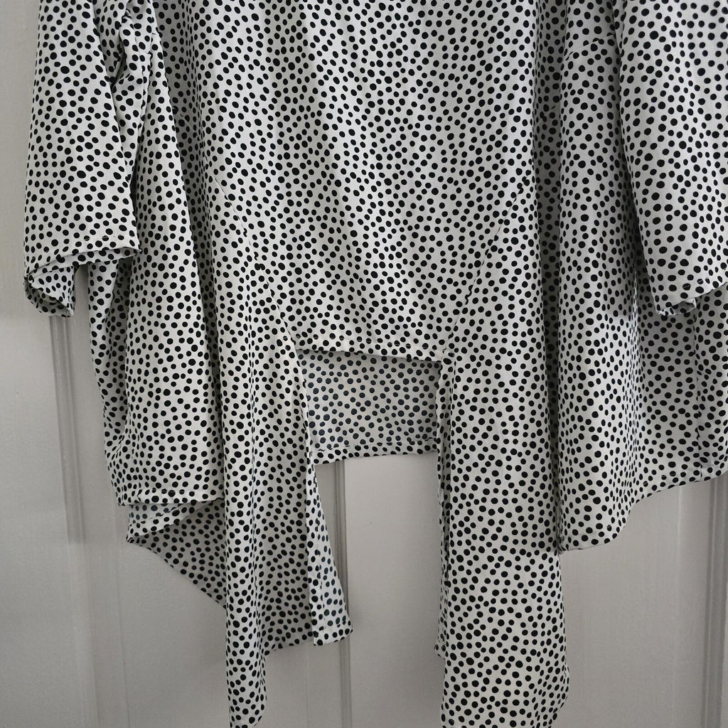 Bonmarché Women's Polka Dot Tie Front Top Blouse Size 22, plus size