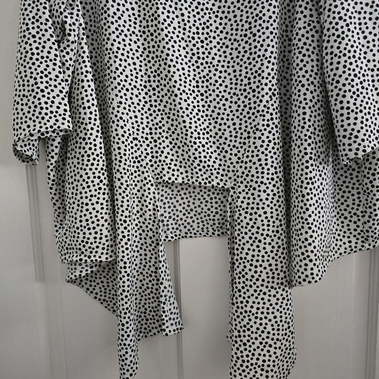 Bonmarché Women's Polka Dot Tie Front Top Blouse Size 22, plus size