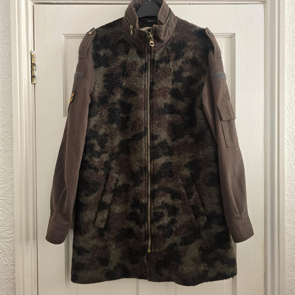 Zara Trafaluc Collection Women's Coat with Wool Blend and Utility Sleeves size M