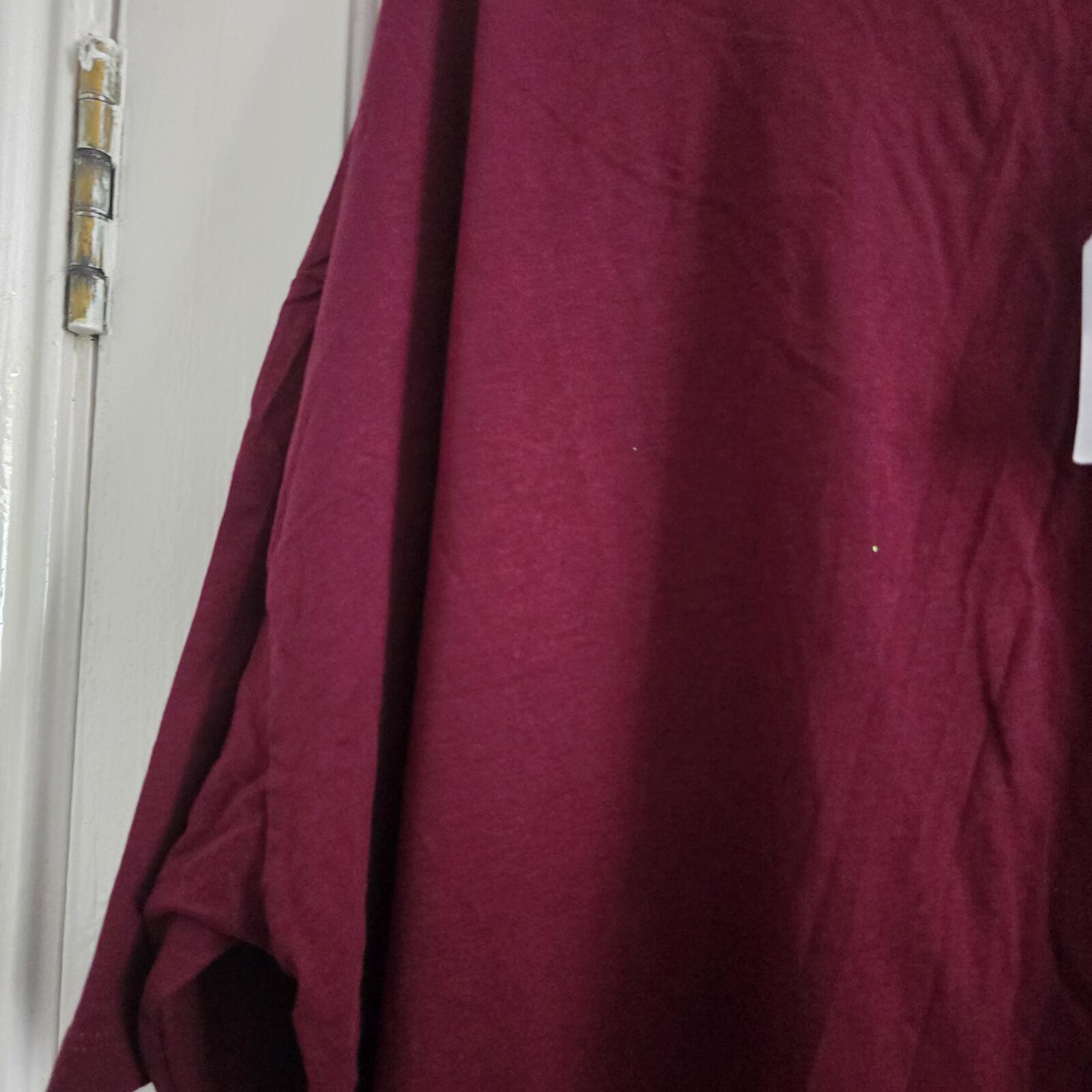 Yours Clothing Curve Wine Burgundy Relaxed Crew Neck T-Shirt (BNWT) Size 18