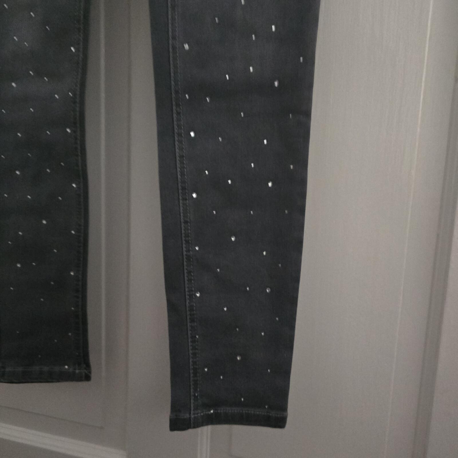 Tu Denim Skinny stretch Jeans with Stud Detail in Grey - Size 10