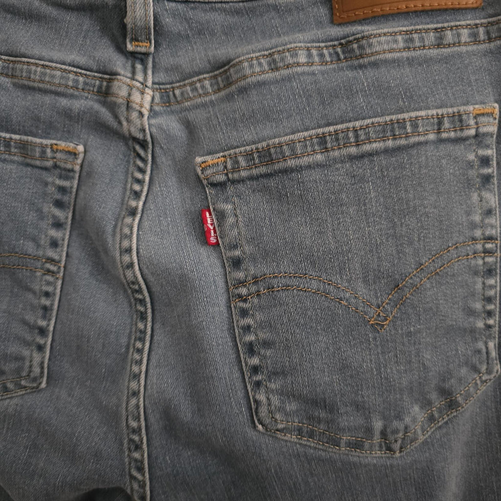 Levi's 725 High Rise Bootcut Jeans Size 31 waist (12/14), VGC, mid blue denim