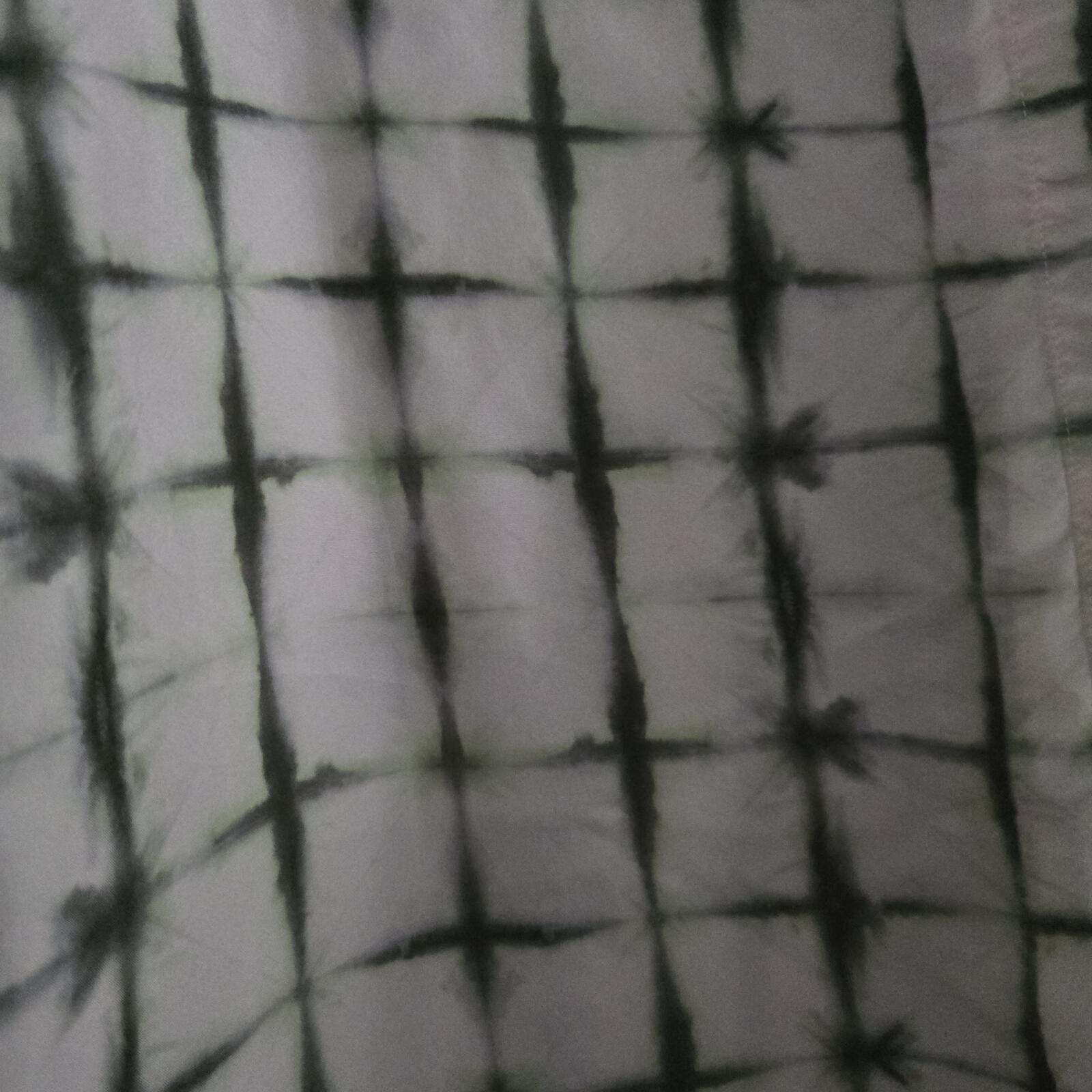 COS 100% Silk Long Sleeve Oversized Button-Up Shirt in Green and White