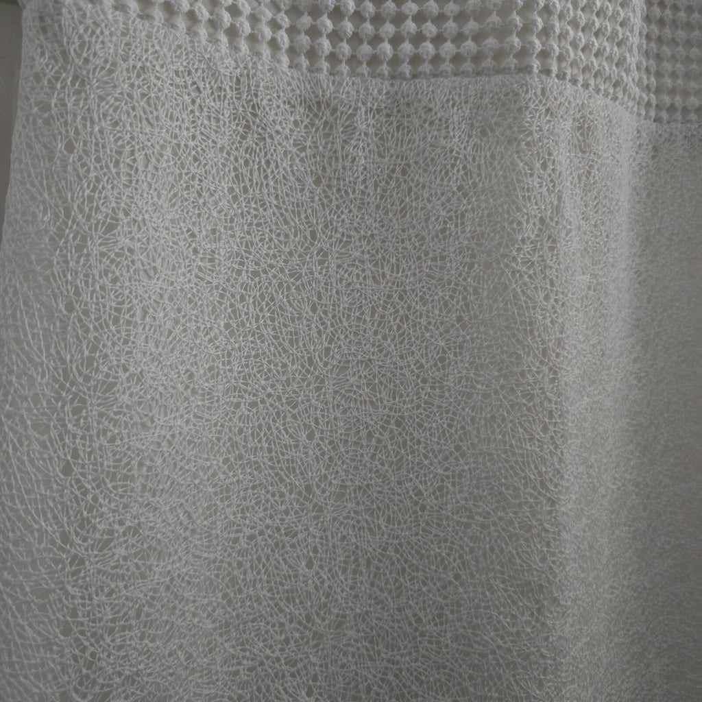 Diane von Furstenberg White Textured Lace Designer Sleeveless Midi Dress, Bridal
