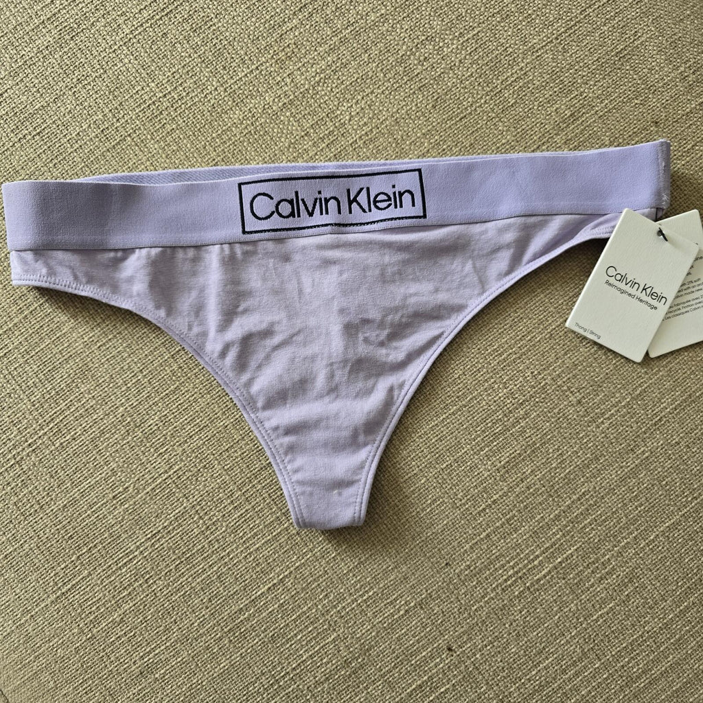Calvin Klein Reimagined Heritage Thong, Purple, Size L (14/16) RRP £20, BNWT