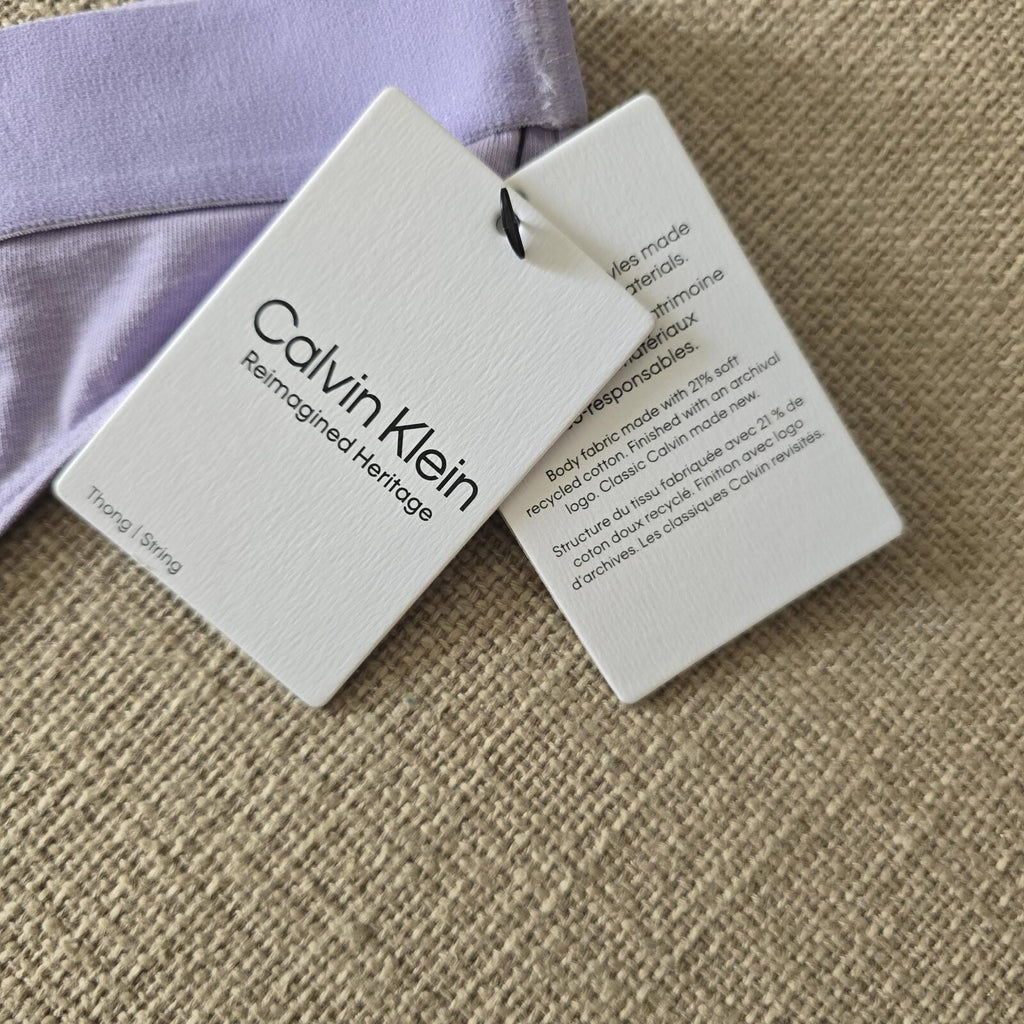 Calvin Klein Reimagined Heritage Thong, Purple, Size L (14/16) RRP £20, BNWT