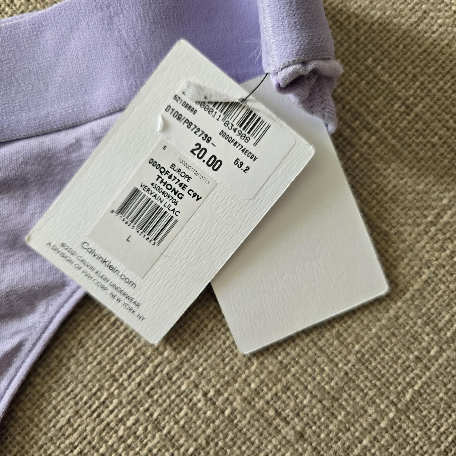 Calvin Klein Reimagined Heritage Thong, Purple, Size L (14/16) RRP £20, BNWT