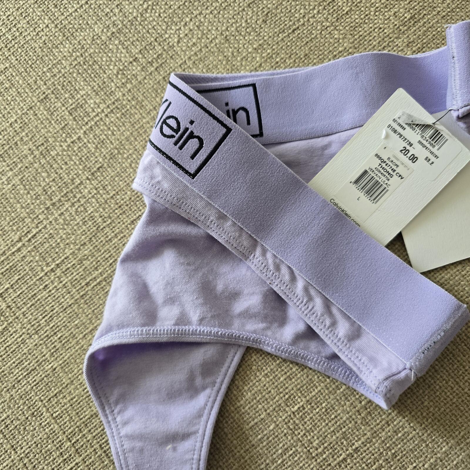 Calvin Klein Reimagined Heritage Thong, Purple, Size L (14/16) RRP £20, BNWT