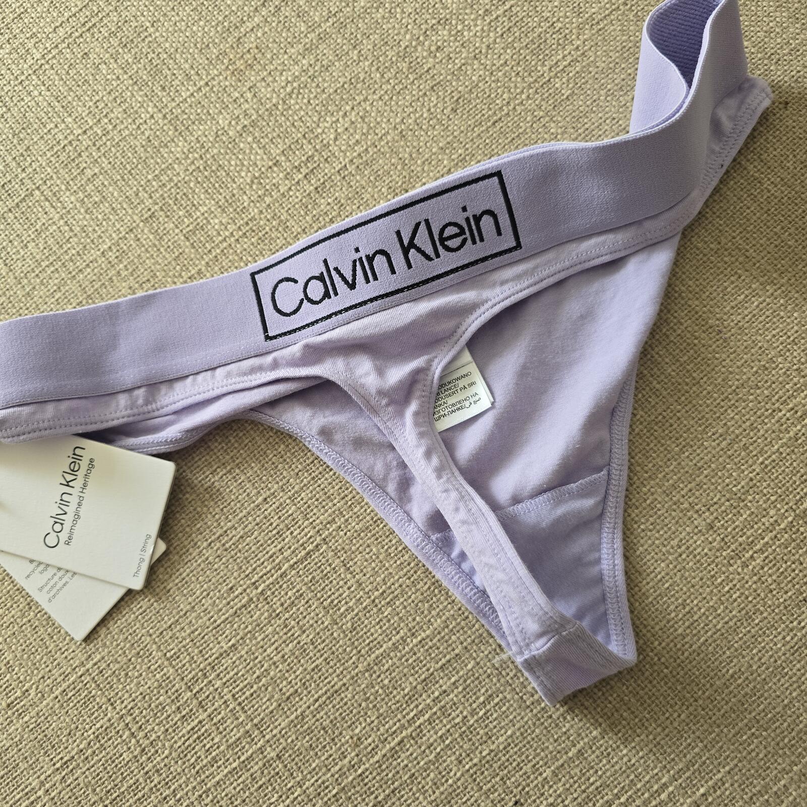 Calvin Klein Reimagined Heritage Thong, Purple, Size L (14/16) RRP £20, BNWT