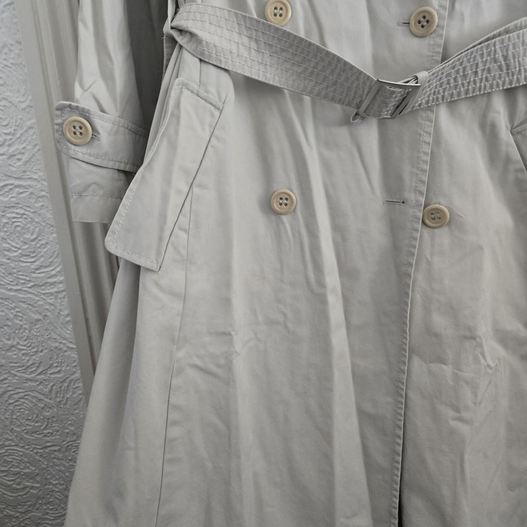 Weekend Max Mara Lightweight Beige Double Breasted Trench Coat with Belt, UK 16