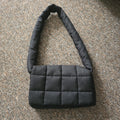 Black Quilted Puffer Small Shoulder Bag