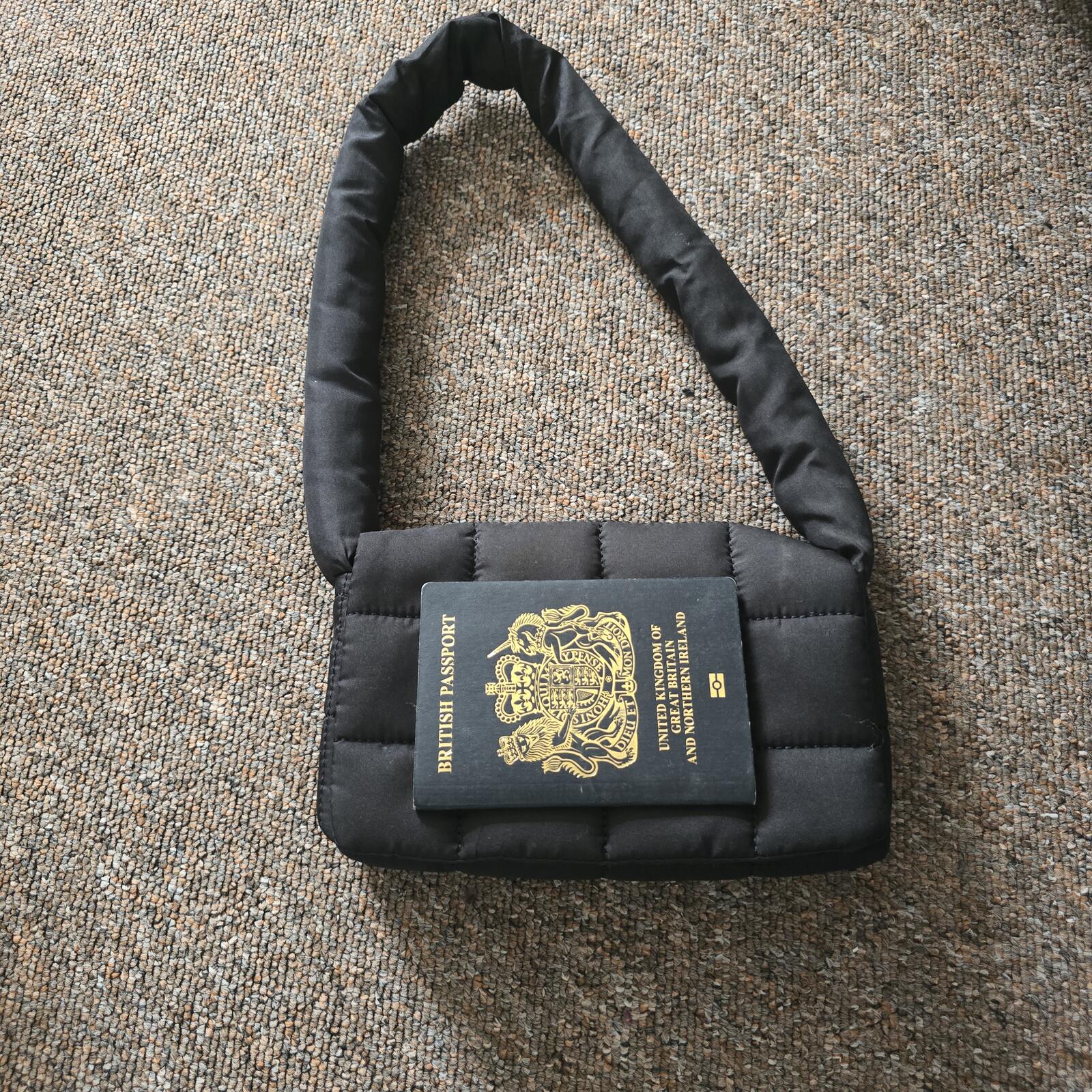 Black Quilted Puffer Small Shoulder Bag