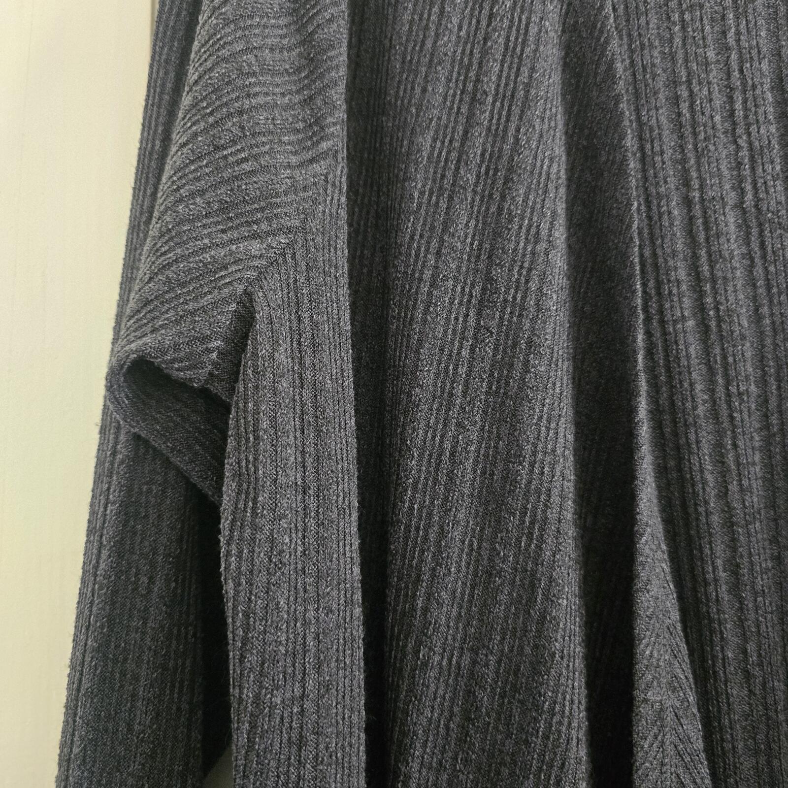 Yours Black Ribbed Open Front Longline Cardigan UK 22-24, plus size, layering