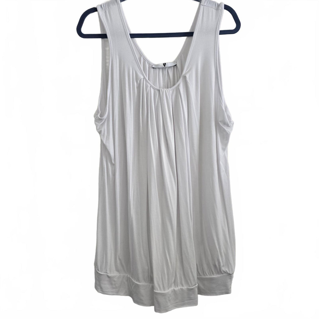 By Very White Sleeveless Relaxed Drape Vest, size 26