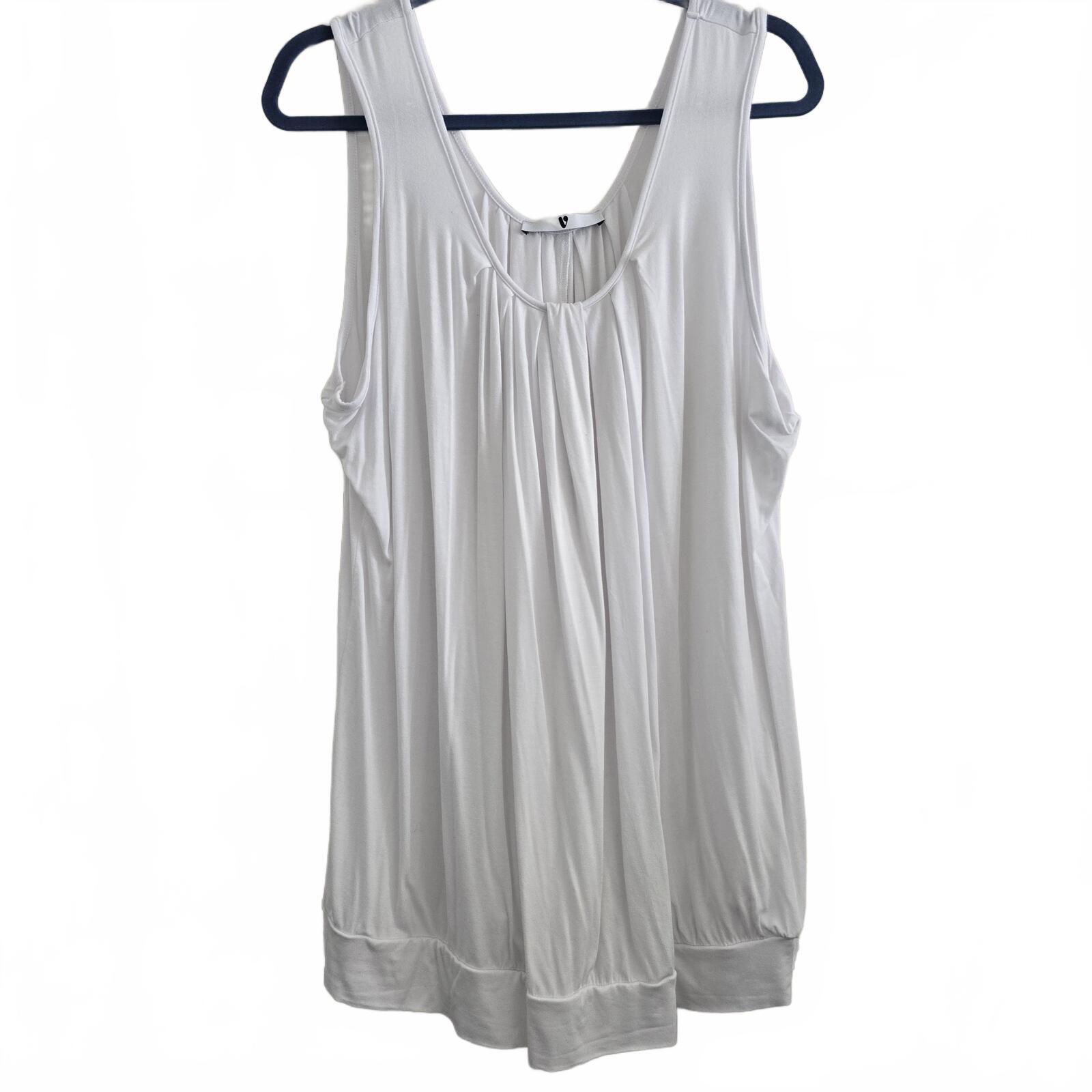 By Very White Sleeveless Relaxed Drape Vest, size 26