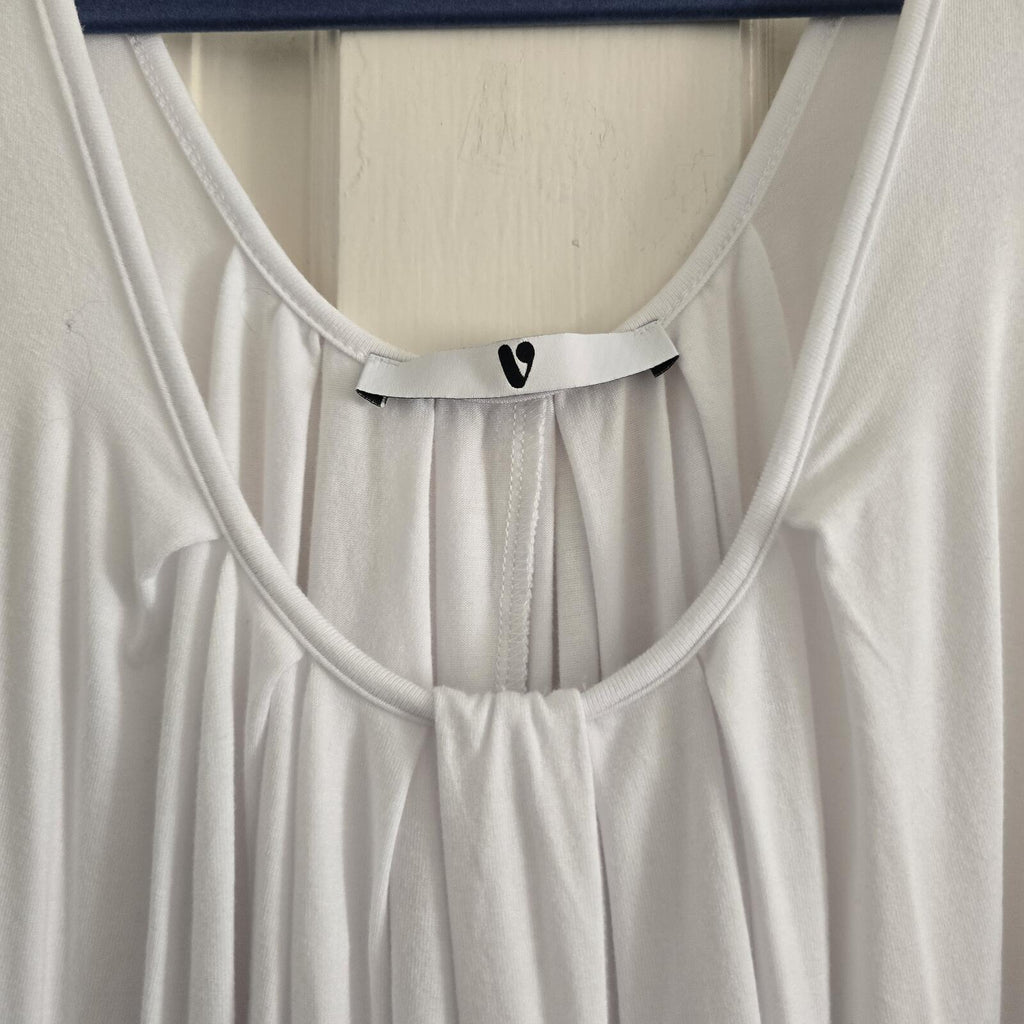 By Very White Sleeveless Relaxed Drape Vest, size 26